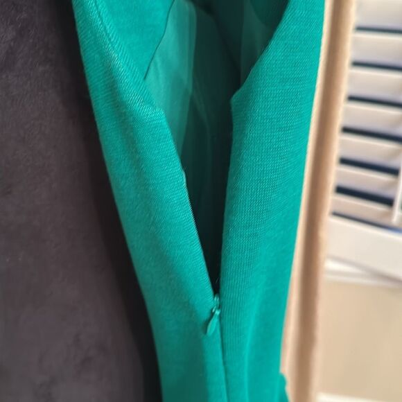 Milly Green Ruched Sheath Mini Dress Size P Color Green Office Work Cocktail - Picture 4 of 6